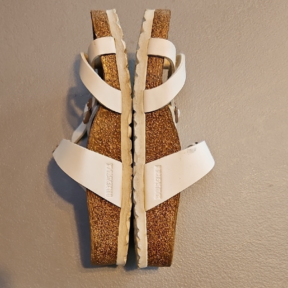 Birkenstock Cream Double Strap Sandals - Picture 8 of 10